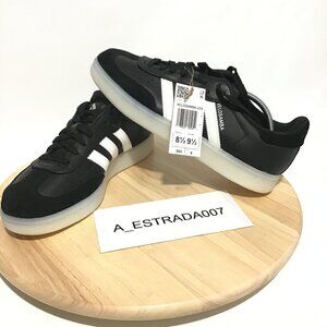 New Adidas Velosamba Black/White Leather Cycling Shoes Men's 8.5 / Women's 9.5 S